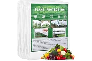 Scettar Tessuto Non Tessuto per Piante, Traspirante 35 g/m² Telo Serra Trasparente per Resistente al Gelo e agli Insetti, Bianco Permeabile Telo TNT Tessuto per Serra, Giardini Piantare (2 x 5 m)