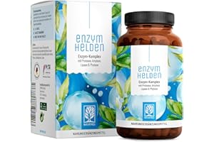 ‎NATURTREU NATURTREU® Verdauungsenzyme (Digestive Enzyme) - Enzymhelden: Enzym Komplex mit Protease, α-Amylase & Lipase - 120 vegane Kapseln - in Deutschland produziert & laborgeprüft