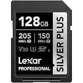 Lexar Professional 128GB 205 MB/s Silver Plus SD Hafıza Kartı