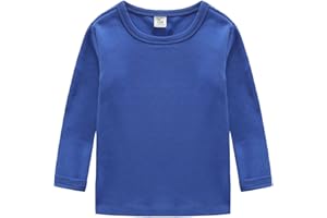 CuteOn Niños Chicos Chicas Manga Larga Camiseta de Algodón T-Shirt Tamaño 2-12 Edad