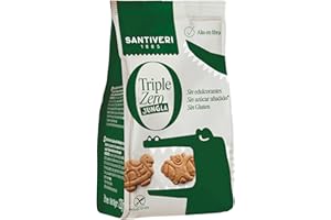 SANTIVERI - Galletas Jungla Triple Zero, Galletas Crujientes con Avena Integral y Proteína de Guisante, Altas en Fibra, Sin Edulcorantes, Sin Azúcar Ni Gluten, Ideal para Niños, Vegano - 120 g