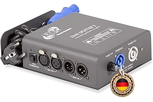 ETEC PROFESSIONAL SHOW EQUIPMENT ETEC Professional 2 Kanal DMX Splitter/Booster für Traversenmontage Signalverstärker Lichttechnik Veranstaltung Bühnentechnik Party Disco DJ Event
