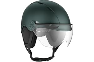 CASR Style - Urban Lifestyle Helmet for Bicycle & E-Scooter - Transparent Visor & Removable Ear Pads - Optimal Comfort for Men and Women