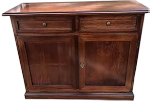 Mar.c.a. Design - Credenza Soggiorno in Legno di Pioppo, Stile Classico Arte Povera Elegante e Funzionale, Mobile Made in Italy