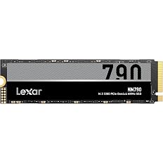 Lexar NM790 1TB Internal SSD, M.2 2280 PCIe Gen4x4 NVMe 1.4 SSD, Up to 7400MB/s Read, 6500MB/s Write, Internal Solid State Drive for PS5, PC, Laptop and Gamer (LNM790X001T-RNNNG)