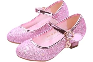 YOSICIL Principessa Scarpe Bambina Festive Scarpe col Tacco da Principessa Cosplay Scarpe da Sera per Bambine Dress Up Cerimonia Festa Scarpe Eleganti Blu,EU25-38