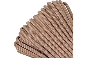 AOTLEE Nylon Rope Picture Frame Hanging String Strong Nylon Cord Braided Rope Nylon Flag Rope Thick Heavy Duty Hanging Cord String for Mirror Photo Frame Crafting DIY Projects Camping (Brown, 4MM-30M)