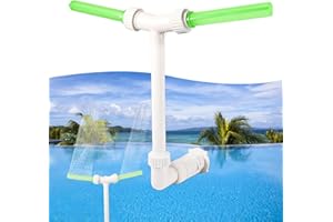 ASOFTY Pool Fontäne Doppelkopf, Pool Sprayer Leuchtende, Einstellbarer Doppelstrahl Pool Wasserfall Für Pool Zubehör Spaß (Fluoreszenzfarbe)