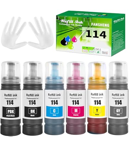 Kompatible 552 Tinten-Nachfüllflaschen Für Epson EcoTank ET-8550/ET-8500 – 6 Flaschen (BK, PB, C, M, Y, GY)