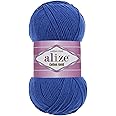 Alize 55% Cotton 45% Acrylic Cotton Gold Yarn 1 Skein/Ball 100 gr 360 yds (141-Royal Blue)