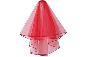 AUSUAYA Voile de Mariée de Mariée, Femmes Simple Tulle Cathédrale Voile pour Bachelorette Fête et Mariage Fête de Poule W-V-1