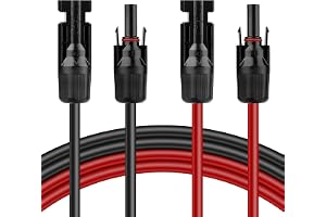 Vegena Solkabel förlängning 6 mm2, solkabel 5 m förlängningskabel, solcellskabel solkontakt, IP68 vattentät kontakt 10 AWG fö