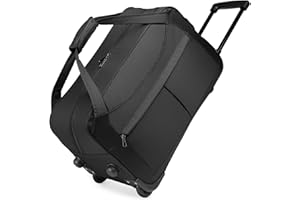 Kono Podróżny bagaż podręczny, wózek na 2 kółkach, torba sportowa, składana torba weekendowa, Czarny