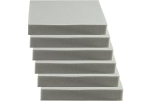 ‎SEEBAUER LIVING SEEBAUER living Schaumstoffplatten-Set MEDIUM | RG35/40 | Auflage für Möbel und Palettenmöbel | Schaumstoff aus PU-Schaum | Formstabil und langlebig | (Größe: 45 x 45 x 4 cm; Inhalt: 6 Stück)