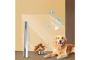 PIWOSGOL Pellicola Protettiva Elettrostatica, 40X300cm Trasparente Pellicola Protettiva Sstatico, Pellicola Autoadesiva per Cucina Paraschizzi