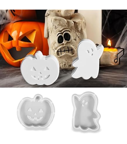 Moule En Silicone Pour Décorations Fondant Halloween - Corbeau Et Citrouille, Résistant à La Chaleur -40°C à 230°C, 8.9x6.9 Cm