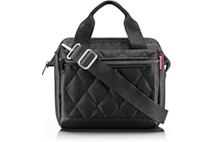 マインドアート reisenthel allrounder cross romby midnight gold – mała torba crossbody z odpinanym i regulowanym paskiem na ramię – wykonana z wodoodpornego materiału, Rhombus Black, 22 x 24 x 13, Nowoczesny