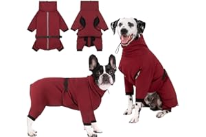 Cyponpy Hundemantel Wasserdicht Warm mit Beinen Hundejacke Winter Reflektierend Reißverschluss Hundemantel Warm Hundepullover Fleece Mantel Hund Winterjacke Wasserdicht Hundebekleidung Regenmantel