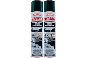 FEI FAN Trattamento Spray per Parti in Gomma e Plastica FASPOILER, Rinnova e Previene Lo Scolorimento dei Fascioni in Vetroresina dell'Auto 300ml (2 Spray)