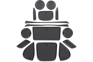 通用 Smabee Anti-Slip Gate Slot Cup Mat Fit for Toyota Yaris Cross 2020-2023 SUV Accessories Rubber Door Pad Car Non-Slip Mats Cover (BLACK)