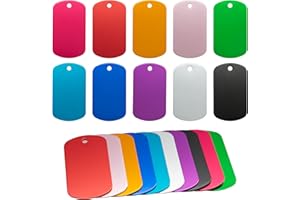 STAYMAX Lot de 50 plaques vierges en aluminium anodisé pour gravure (couleur mélangée)