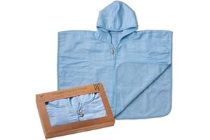Urban Kanga Poncho Toalla Bebé Capa Baño con Capucha (Azul Cristal)