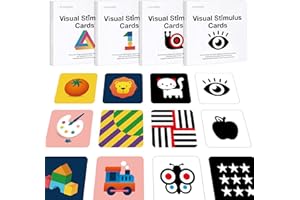 Richgv Carte Colorée Noir et Blanc Bebe,160 Pcs Carte Contraste Bebe Stimulation Visuelle,Jouet Bebe pour 0 3 6 36 Mois,Image Noir et Blanc Tout-Petits/Bébé,Carte Flash Cadeau Bebe Jouet Educatif 1 an