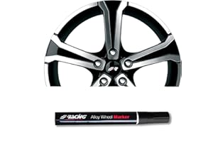 SIMONI RACING M1N Pennarello Correttore per Cerchi in Lega, Pennarello per Ritocchi Ruote Auto, Kit di Riparazione Cerchi in Lega, Colore Nero