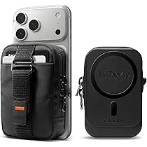 Spigen TinTap Zip MagFit MagSafe Kartenhalter Pouch mit RFID Blocking Kompatibel mit iPhone 17/16/15–12 Serie, AirPods Pro 3–1, AirPods 4–1 und Google Pixel 10 Serie mit Pixelsnap - Olivgrün