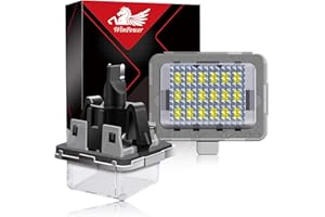 WinPower LED Luces de matrícula para coche Lámpara Numero plato luces Bulbos 3582 SMD con CanBus No hay error 6000K Xenón Blanco frio para 2007-2011 W204 (5D)/W212/W216/W221/W207 ect, 2 Piezas