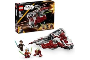 LEGO Star Wars: Wojny klonów Interceptor Jedi Ahsoki, Zestaw dla 8-latka, Zabawka Konstrukcyjna dla Dziecka z 2 Minifigurkami i Figurką Droida, Pomysł na Prezent dla Chłopca i Dziewczynki, 75401