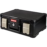 Honeywell Feuerfeste wasserdichte Dokumentenbox Geldkassette 40,7 x 32,0 x 16,6 cm, DIN A4, schwarz