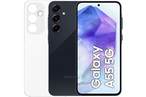 Samsung Galaxy A55 5G,Clear Cover inclusa, Smartphone Android 14, Display FHD+ Super AMOLED 6.6”, 8GB RAM e 256GB di memoria interna espandibile, Batteria 5.000 mAh, Awesome Navy [Versione Italiana]