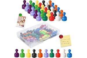 40 Sztuk Mini Magnesy na Lodówkę: TAIHOBO Mocne Magnesów Neodymowych 12x20mm, Przenośne Małe magnesy na Tablicę Magnetyczną, Lodówki, Białej Tablicy, Planer Tygodniowy