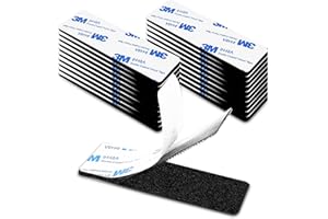 Fousenuk 20 Paires Scratch Autocollant Double Face Extra Fort, 3cm x 10cm Adhésif Puissant Bande, Bande Scratch Adhésive Adhésif Puissant pour Ménage, Bricolage, Cadre Photos Et L'Artisanat