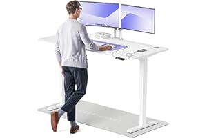 ‎DESKTRONIC Desktronic HomePro Höhenverstellbarer Schreibtisch 180 × 80 cm – Elektrischer Schreibtisch Mit Zwei Elektrischen Motoren, Touchscreen-Steuerung und Integrierten USB-A- und USB-C-Ladeanschlüssen