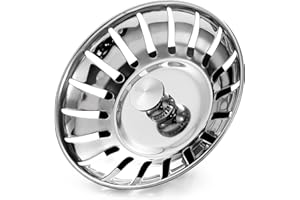 TOMARIO Upgraded Kitchen Sink Plug Strainer Stainless Steel Strainers Sink Plugs Replacement Drain Stopper for Food/Hair Catcher - UK Sinks Hole Diameter (78mm)