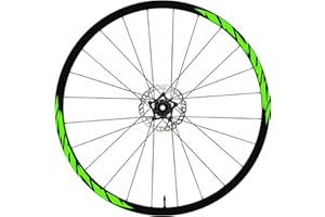 DualColorStampe Autocollants compatibles avec Cube Jantes de vélo 26" – 27,5" – 28-29" pouces – Roue de vélo VTT – Stickers jantes VTT B0062 (27,5" pouces, vert fluorescent)