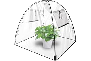BORDEAG Mini Serra da Balcone in PVC Trasparente, Pop-Up Piccola Tenda da Coltivazione, 56 x 56 x 56 cm, Mini Serra da Giardino per Interni Esterni Impermeabile, per Verdure, Piante, Fiori