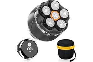 JOYKOI 2025 Upgraded Head Shavers for Men, 6D Flexible Head Shavers for Bald Men, IPX8 Waterproof Wet/Dry Rotary Electric Shaver with LED Display, USB-C Charging & Travel Lock Bald Razor