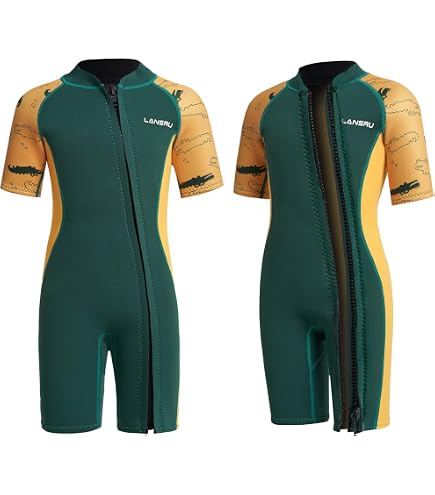 Combinaison Néoprène Enfant Lansru 2mm - Surf, Natation - Fermeture Éclair Intégrale