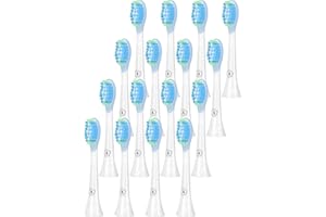ASTER DENTAL CARE Recambios Cepillos Compatible con Philips Sonicare - Aster Pack de 16 Cabezales de Repuesto para Cepillo de Dientes Eléctrico Limpieza Profunda de los Dientes（Blanco）