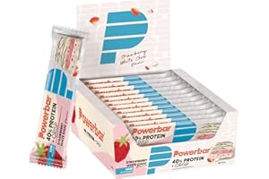 Powerbar 40% Protein Plus Crisp Strawberry White Choc 12x40g - Barrita alta en proteínas y baja en azúcar