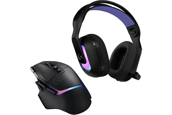 Logitech G G522, auriculares con micrófono inalámbricos para gaming y ratón inalámbrico G502 X PLUS para gaming, combo de ratón inalámbrico LIGHTSPEED y auriculares RGB LIGHTSYNC, PC/Windows - Negro