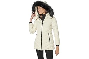 KOROSHI MANIAKS GRAPHIC DESIGN TM Koroshi Chaqueta parka acolchada con cuello alto con capucha desmontable color Blanco para Mujer, de color BLANCO