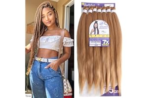 SER MULHER CAPELLI SINTETICI JUMBO PER TRECCINE AFRICANE. 609 GR, 75cm UN PACCHETTO PER COMPLETARE IL LOOK. HAIR BRAIDING EXTENSION (27 BIONDO MIELE)