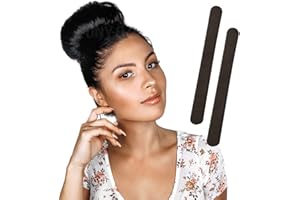 PONY-O Ponytail Holder BUN BARZ – 2 Pack Original Patented No Damage Donut Hair Bun Maker – Hair Bun Alternative Pony Tail Accessory for Easy Hair Styling, Ballet Buns – Black
