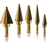 Neiko&reg; 10197A Titanyum Kademeli Matkap Ucu Seti HSS | 5 Par&ccedil;alı | Toplam 50 Boyut