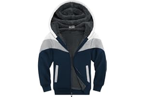 LLdress Ragazzi Giacca in Pile Cappuccio Cerniera Bambini Felpa con Cappuccio Caldo Giacca Causale Inverno Ourdoor Giacca Sudore Fodera in Pile Giacca Cappuccio Pullover