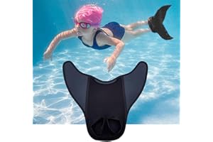 Rianpesn Palmes de Natation en Forme de Sirène, Monopalme d'Entraînement pour Enfants, Adolescents, Adultes